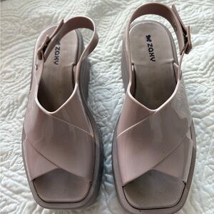 Zokhy Light Pink Wedge Sandals